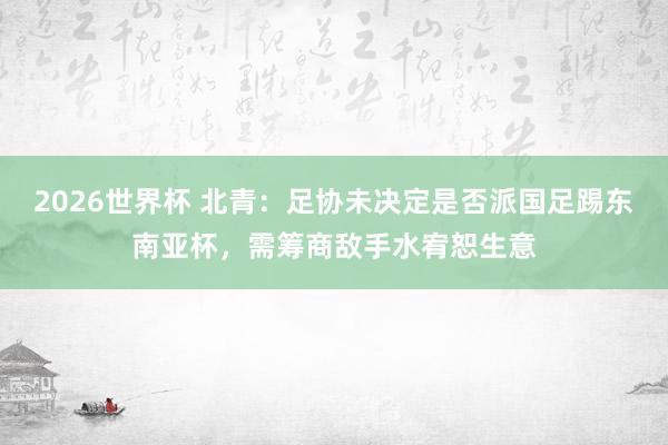2026世界杯 北青：足协未决定是否派国足踢东南亚杯，需筹商敌手水宥恕生意