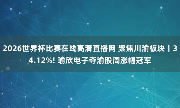 2026世界杯比赛在线高清直播网 聚焦川渝板块丨34.12%! 瑜欣电子夺渝股周涨幅冠军