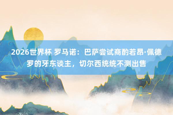 2026世界杯 罗马诺：巴萨尝试商酌若昂·佩德罗的牙东谈主，切尔西统统不测出售