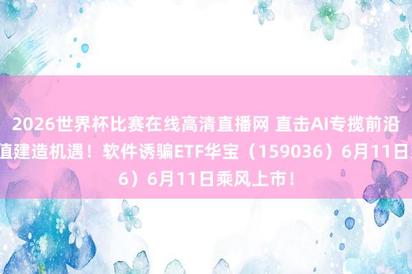 2026世界杯比赛在线高清直播网 直击AI专揽前沿，布局估值建造机遇！软件诱骗ETF华宝（159036）6月11日乘风上市！