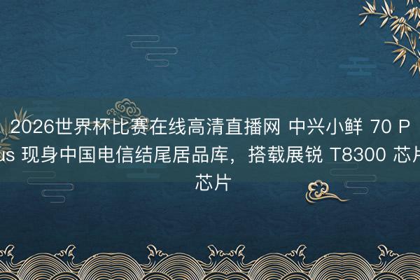 2026世界杯比赛在线高清直播网 中兴小鲜 70 Plus 现身中国电信结尾居品库，搭载展锐 T8300 芯片